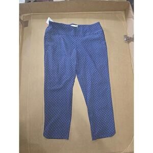 Walter Hagen Women's Sculpt Pull-on Golf Pants, XXL, Argyle Geo Navy Blue